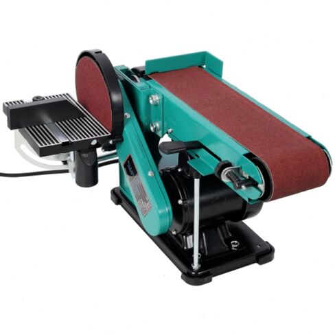 Belt Disc Sander, Benchtop Multifunctional Sander with Sturdy Cast Iron Base, for Woodworking, Metal Polishing, Sharpening Tools and DIY Home Workshop in Kuwait
