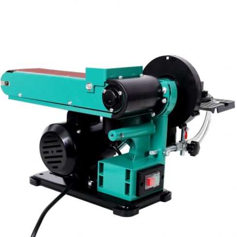 Belt Disc Sander, Benchtop Multifunctional Sander with Sturdy Cast Iron Base, for Woodworking, Metal Polishing, Sharpening Tools and DIY Home Workshop in Kuwait