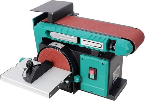 Geelife Belt and Disc Sander - Steel Green - Two-in-One Sanding Machine - Woodworking, Metalworking - Workshop Tool in Kuwait