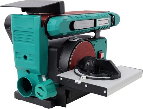 Geelife Belt and Disc Sander - Steel Green - Two-in-One Sanding Machine - Woodworking, Metalworking - Workshop Tool in Kuwait