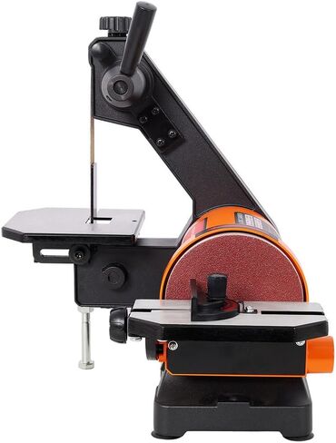 Belt & Disc Sander Combo with 1" x 30" Belt and 5" Disc, Benchtop Belt Sander with Adjustable Cast Aluminum Worktables, Miter Gauge & Dual Dust Ports for Woodworking Metalworking in Kuwait