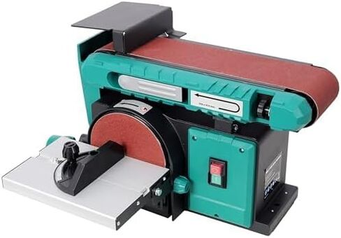 Belt and Disc Sander, 4 x 36 Inch w/0-90° Adjustable Belt and 0-45° Bevel Table,Quick-Change Sandpaper for Woodworking and Metalworking,Versatile in Kuwait