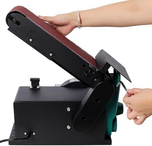 Belt and Disc Sander, 4 x 36 Inch w/0-90° Adjustable Belt and 0-45° Bevel Table,Quick-Change Sandpaper for Woodworking and Metalworking,Versatile in Kuwait