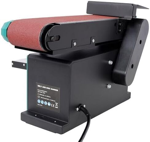 Belt and Disc Sander, 4 x 36 Inch w/0-90° Adjustable Belt and 0-45° Bevel Table,Quick-Change Sandpaper for Woodworking and Metalworking,Versatile in Kuwait