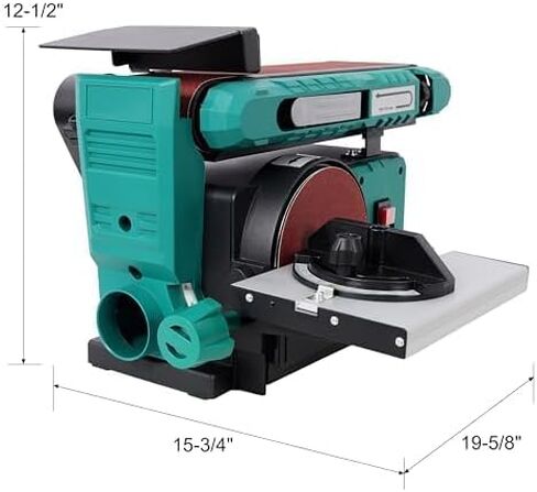 Belt and Disc Sander, 4 x 36 Inch w/0-90° Adjustable Belt and 0-45° Bevel Table,Quick-Change Sandpaper for Woodworking and Metalworking,Versatile in Kuwait