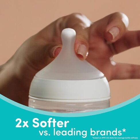 NUK Perfect Match Glass Natural + Anti-Colic Bottle, 4 oz. Glass Baby Bottles with SafeTemp Temperature Indicator, Newborn Essentials, 3-Pack in Kuwait