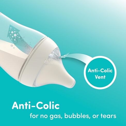 NUK Perfect Match Glass Natural + Anti-Colic Bottle, 4 oz. Glass Baby Bottles with SafeTemp Temperature Indicator, Newborn Essentials, 3-Pack in Kuwait