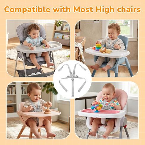 High Chair Straps Compatible with Graco Everystep 6 in 1 High Chair, Replacement Straps High Chair Harness Fit for Graco Highchairs, Universal Adjustable 5 Point High Chair Harness Belt Accessories in Kuwait