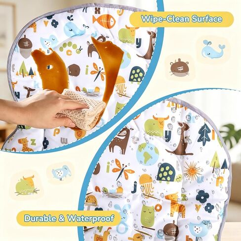 High Chair Cover Replacement Fit for Graco Evenflo with High Chair Straps | Non Slip Waterproof High Chair Insert for Baby Trend Ingenuity, Machine Washable HighChair Cushion with 5 Point Harness Strap in Kuwait