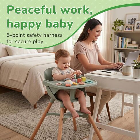 High Chair Straps Replacement Compatible with Graco High Chair | 5 Point Harness, Universal Adjustable Safety Belt, Highchair Accessories, for Most High Chairs in Kuwait