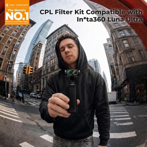 K&F CONCEPT CPL Filter Compatible with Luna Ultra | Circular Polariser Filter Magnetic High-Definition Glass Multi-Layer Coating in Kuwait