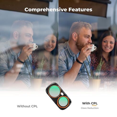 K&F CONCEPT CPL Filter Compatible with Luna Ultra | Circular Polariser Filter Magnetic High-Definition Glass Multi-Layer Coating in Kuwait