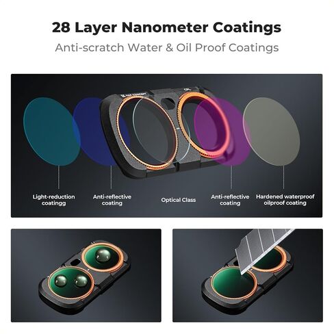 K&F CONCEPT CPL Filter Compatible with Luna Ultra | Circular Polariser Filter Magnetic High-Definition Glass Multi-Layer Coating in Kuwait
