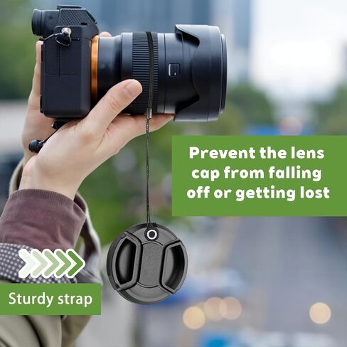 5 Pack Lens Cap Leash Strap with Elastic String, Lenses Caps Keeper | Camera Lens Cap Leash Holder for Mirrorless Camera Lenses in Kuwait