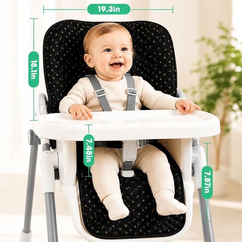 Replacement High Chair Cover, Soft, Durable, Washable, Easy to Clean Baby Seat Cover, Compatible with Graco, Evenflo, Joovy, Ingenuity High Chairs in Kuwait