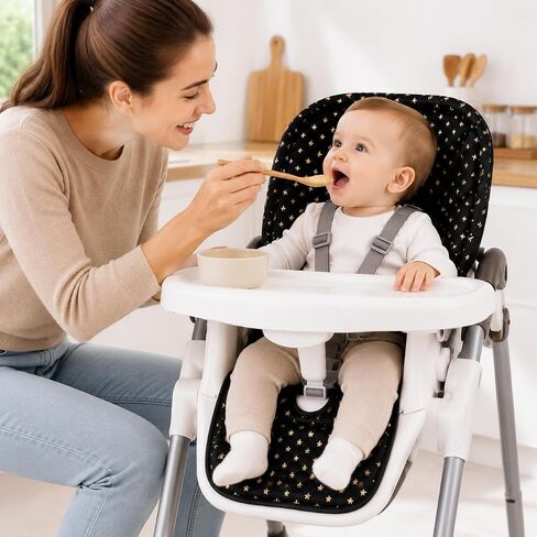 Replacement High Chair Cover, Soft, Durable, Washable, Easy to Clean Baby Seat Cover, Compatible with Graco, Evenflo, Joovy, Ingenuity High Chairs in Kuwait