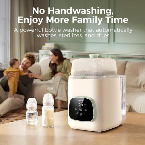 Momcozy KleanPal Pro All-in-One Bottle Washer, Sterilizer & Dryer - Matte | New Matte White Design, 26 Powerful Spray Jets, 9 Cleaning Modes, 72 Hours Storage, built for new parents' everyday feeding in Kuwait