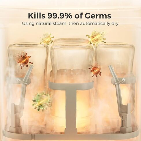 Momcozy KleanPal Pro All-in-One Bottle Washer, Sterilizer & Dryer - Matte | New Matte White Design, 26 Powerful Spray Jets, 9 Cleaning Modes, 72 Hours Storage, built for new parents' everyday feeding in Kuwait