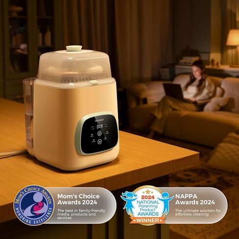 Momcozy KleanPal Pro All-in-One Bottle Washer, Sterilizer & Dryer - Matte | New Matte White Design, 26 Powerful Spray Jets, 9 Cleaning Modes, 72 Hours Storage, built for new parents' everyday feeding in Kuwait