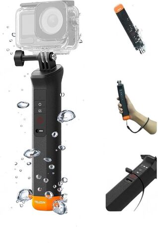 TELESIN Floating Selfie Stick Hand Grip Waterproof Handle with Bluetooth Remote for DJI Osmo Action 6 5 Pro 4 Handle Mount Accessories for DJI Osmo Action Camera in Kuwait