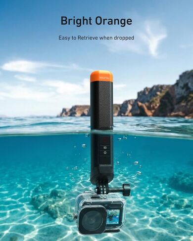 TELESIN Floating Selfie Stick Hand Grip Waterproof Handle with Bluetooth Remote for DJI Osmo Action 6 5 Pro 4 Handle Mount Accessories for DJI Osmo Action Camera in Kuwait