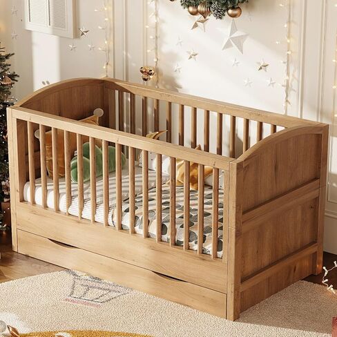 4-in-1 Convertible Crib, Converts to Toddler Bed and Full Bed in Kuwait