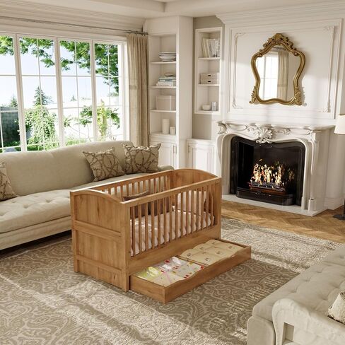 4-in-1 Convertible Crib, Converts to Toddler Bed and Full Bed in Kuwait
