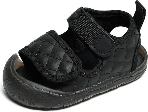 Baby Sandals for Boys Girls Protective Toe Summer First Walker Shoes | Soft breathable upper, non-slip rubber sole and adjustable straps for infants and toddlers 6-24 months in Kuwait