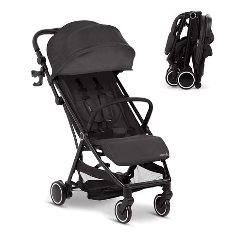 Ingenuity 3D Travelmate Pro Lightweight Travel Stroller with Fold-Away Ride-On Board for Toddlers, Airplane Overhead Bin Compatible, Car Seat Ready, One-Hand Fold in Kuwait