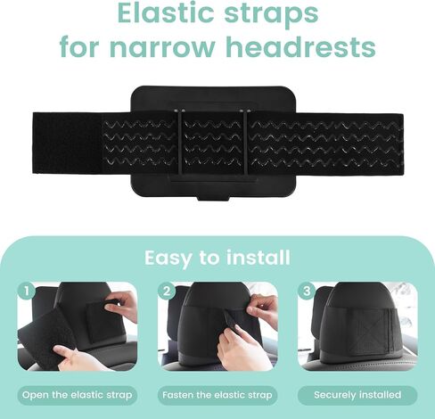 Baby Car Mirror for Fixed Headrest, Shatterproof Car Seat Mirror for Baby Rear Facing, Clear Wide View Non-Slip Shake-Proof Infant Car Mirror for Back Seat, Tesla Compatible Newborn Must Haves（Black） in Kuwait