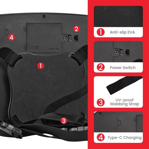 Baby Car Mirror With Light & Remote Control, Baby Car Mirror with Light, Rear Facing Baby Car Seat Mirror with 360° Rotation Design Wide View Shatterproof Long Lasting Battery in Kuwait