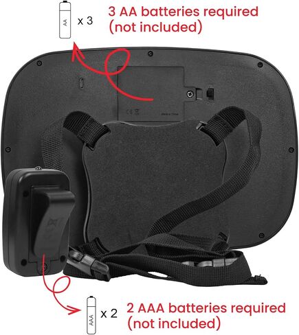 Baby Car Mirror With Light & Remote Control, Baby Car Mirror with Light, Rear Facing Baby Car Seat Mirror with 360° Rotation Design Wide View Shatterproof Long Lasting Battery in Kuwait