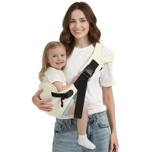 MISSWISDOM Toddler Sling Carrier, Toddler Carrier Sling, Baby Carriers Hip Carriers with Backrest, Lightweight Travel-Friendly Baby Slings Carriers, Black in Kuwait