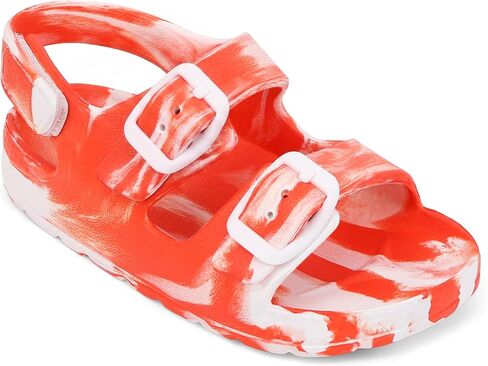 INMINPIN Toddler Buckle Sandals for Boys Girls Comfortable Camouflage Slip-On Flat Sandals with Adjustable Backstrap in Kuwait