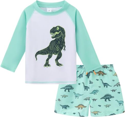 Baby-Boys and Toddler Two Piece Rashguard Swimwear and Bathing Suit Set in Kuwait