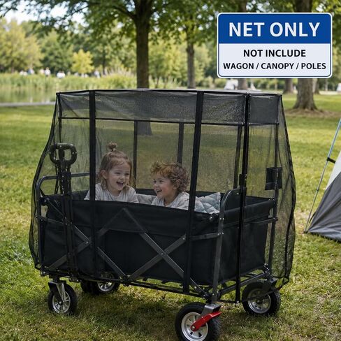 Wagon Mosquito Net Cover for Folding Wagon, 35" L x 20" W Fine Mesh Bug Screen with Zipper, Outdoor Camping Cart Cover for Garden, Picnic and Beach in Kuwait
