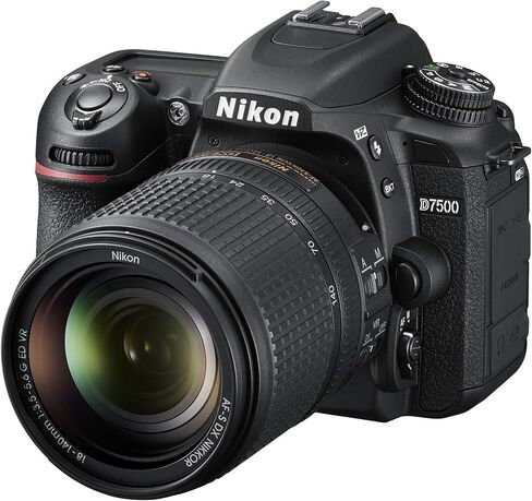 Nikon D7500 DSLR Camera 18-140mm Lens DX Format Bundle with AF-S NIKKOR 50mm f/1.8G Lens + Ultracompact on Camera-Mount Microphone + Tripod + Filter Kit 58mm + 64GB Memory Card + Backpack + More in Kuwait