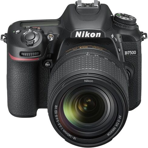 Nikon D7500 DSLR Camera 18-140mm Lens DX Format Bundle with AF-S NIKKOR 50mm f/1.8G Lens + Ultracompact on Camera-Mount Microphone + Tripod + Filter Kit 58mm + 64GB Memory Card + Backpack + More in Kuwait