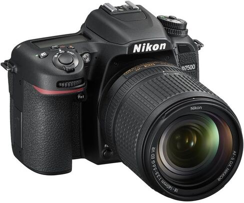 Nikon D7500 DSLR Camera 18-140mm Lens DX Format Bundle with AF-S NIKKOR 50mm f/1.8G Lens + Ultracompact on Camera-Mount Microphone + Tripod + Filter Kit 58mm + 64GB Memory Card + Backpack + More in Kuwait