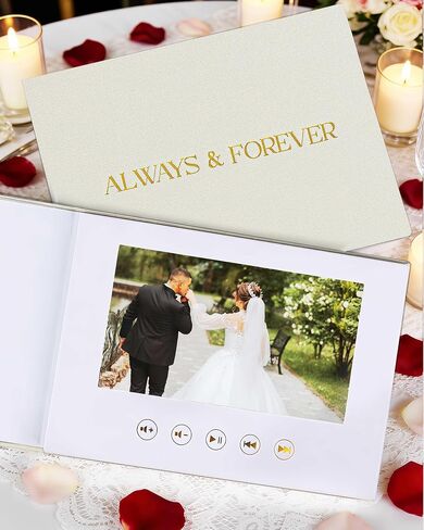 OLEEK Digital Memory Book (16GB)- Memory Wedding Book 7″ IPS HD Display- Wedding Video Book – Wedding Album Book – Memories Wedding Photo– Anniversary's Gifts – Wedding Gift in Kuwait
