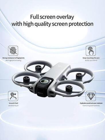 Camera Lens Protector for DJI Avata 360, High-definition Scratch Resistant Nanofilm Film,HD Clear,Bubble Free with Easy Installation Kit，3 Pack. in Kuwait