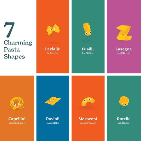 Little Book of Pasta Board Book for Babies and Toddlers about Shapes Read with Phonics and Rhymes Baby Book 0-12 Months Toddler Book Ages 1-4 (Little Books: Culinary Collection (3 books)) in Kuwait