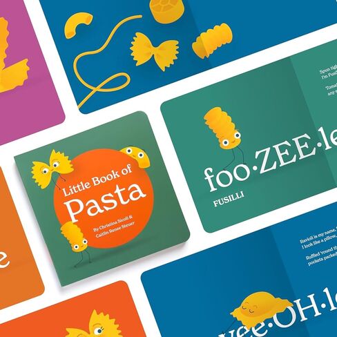 Little Book of Pasta Board Book for Babies and Toddlers about Shapes Read with Phonics and Rhymes Baby Book 0-12 Months Toddler Book Ages 1-4 (Little Books: Culinary Collection (3 books)) in Kuwait