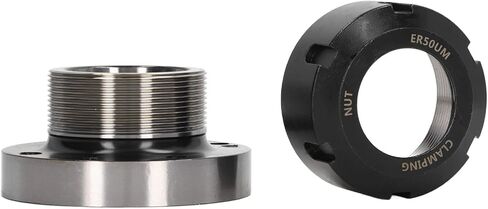 Qqmora ER50 Collet Chuck High Carbon Steel 100mm Diameter 7 Hole Flange for CNC Milling Machine and Lathe Tool in Kuwait