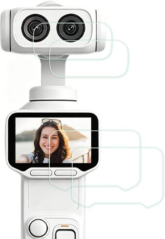 PCTC 2+2 Pack Screen Protector for Insta 360 Luna Ultra | 9H Hardness Tempered Glass Flim for Insta 360 Luna Ultra, Anti-Scratch, Bubble Free, HD Clarity in Kuwait