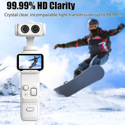 PCTC 2+2 Pack Screen Protector for Insta 360 Luna Ultra | 9H Hardness Tempered Glass Flim for Insta 360 Luna Ultra, Anti-Scratch, Bubble Free, HD Clarity in Kuwait