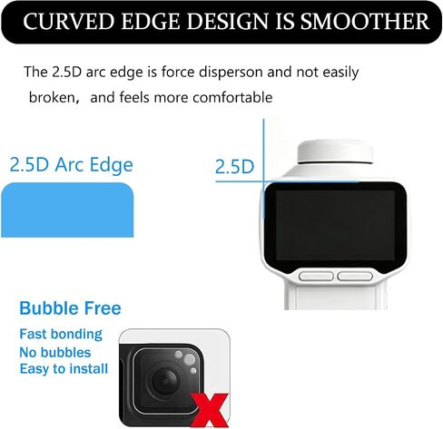 PCTC 2+2 Pack Screen Protector for Insta 360 Luna Ultra | 9H Hardness Tempered Glass Flim for Insta 360 Luna Ultra, Anti-Scratch, Bubble Free, HD Clarity in Kuwait