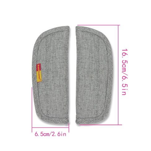 SeedFuture 3 Pieces Stroller Strap Covers and Crotch Pad Combo, Gray | Velcro Design, Soft Material, Universal Size in Kuwait