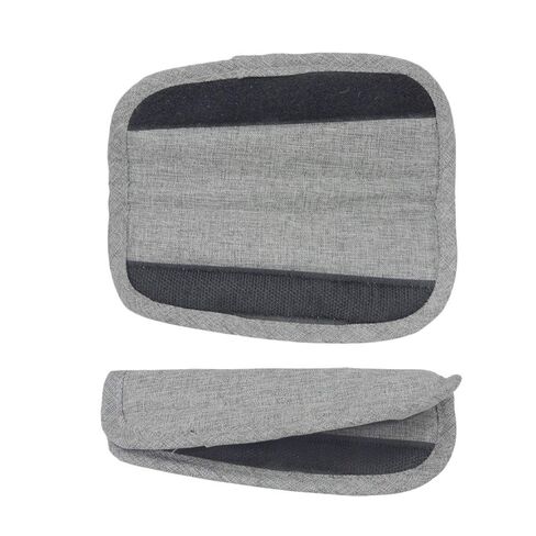 SeedFuture 3 Pieces Stroller Strap Covers and Crotch Pad Combo, Gray | Velcro Design, Soft Material, Universal Size in Kuwait