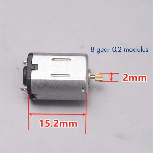 Zkenshan-DIY Motor DC 3.7V Motor N20 Micro Motor Positive and Negative Small Motor 13000rpm, 8-Gear 0.2 Modulus, Gear Shaft Dia 2mm, Easy to Install in Kuwait
